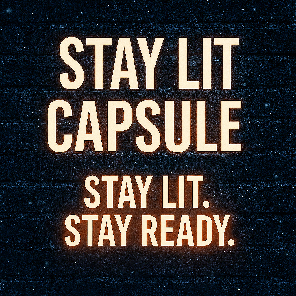🔥STAY LIT CAPSULE🔥Bold essentials made to keep the flame alive. Built for movement. Designed for presence. Made for those who stay ready. Stay Lit. Stay Ready.
