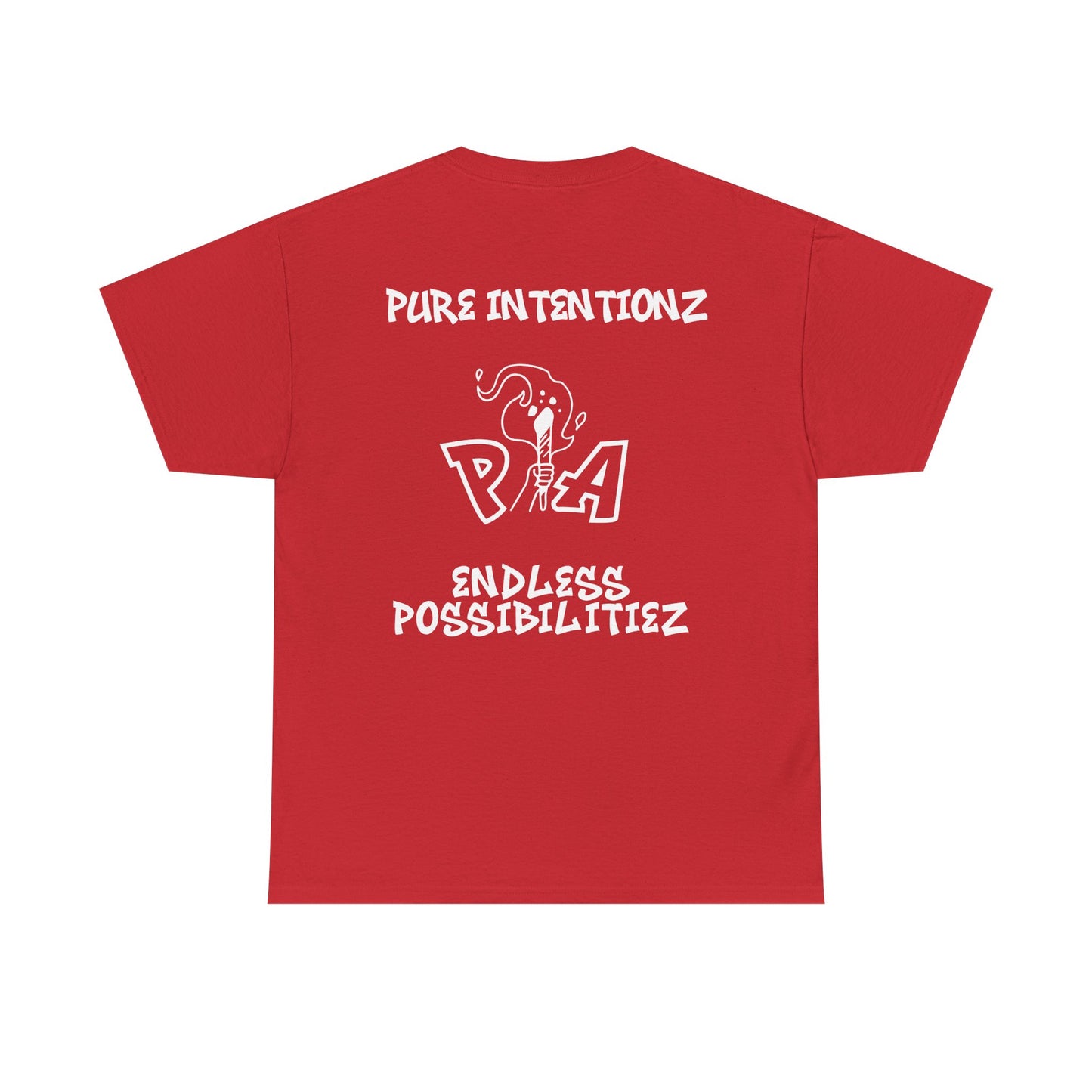 Pure Ambitionz "CombinationMark" Red Tee – White Mark Edition 💥