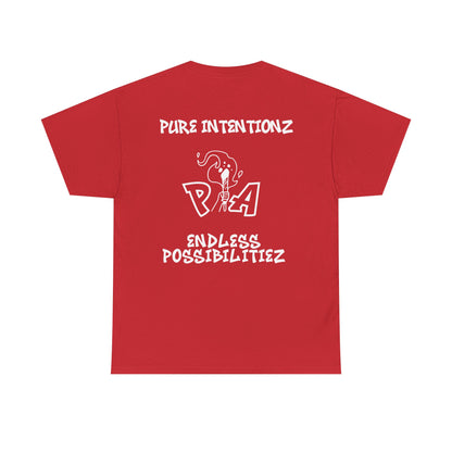 Pure Ambitionz "CombinationMark" Red Tee – White Mark Edition 💥