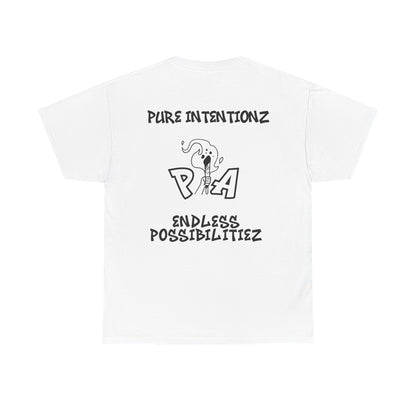 Pure Ambitionz "Combination Mark" White Tee-Black Mark Edition🔥