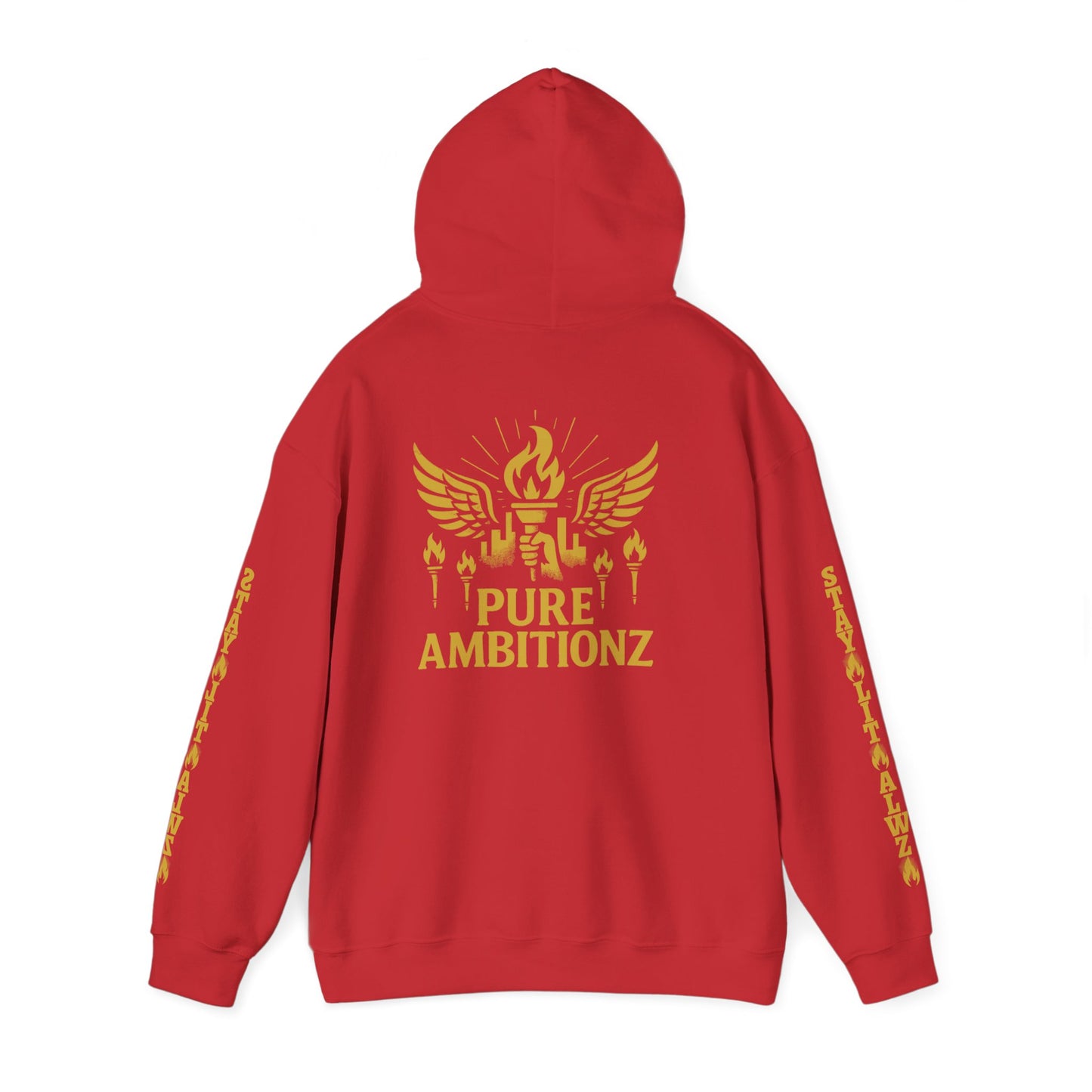 Stay Lit Alwayz™ Crimson Red Hooded Sweatshirt
