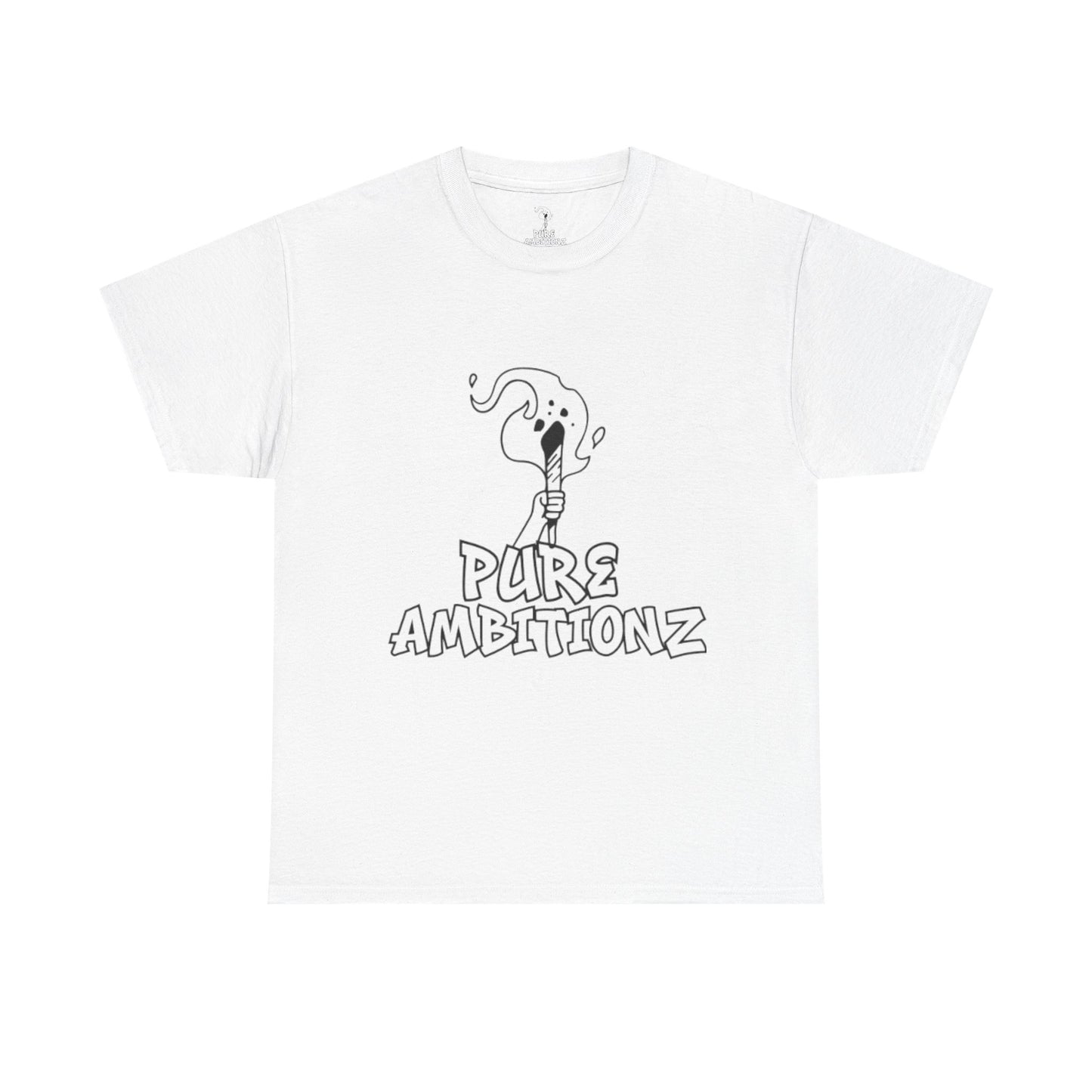 Pure Ambitionz "Combination Mark" White Tee-Black Mark Edition🔥